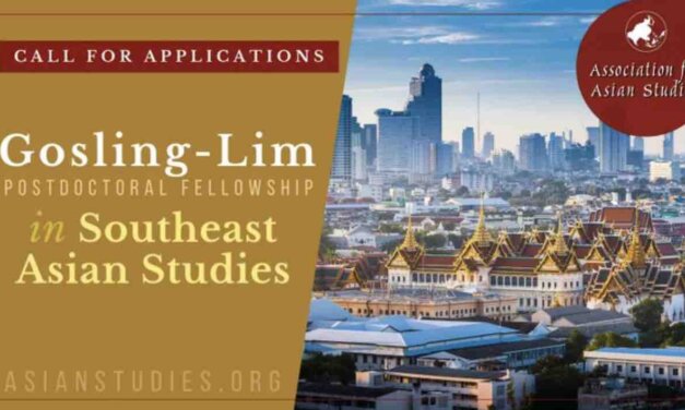 Gosling-Lim Fellowship in Southeast Asian Studies